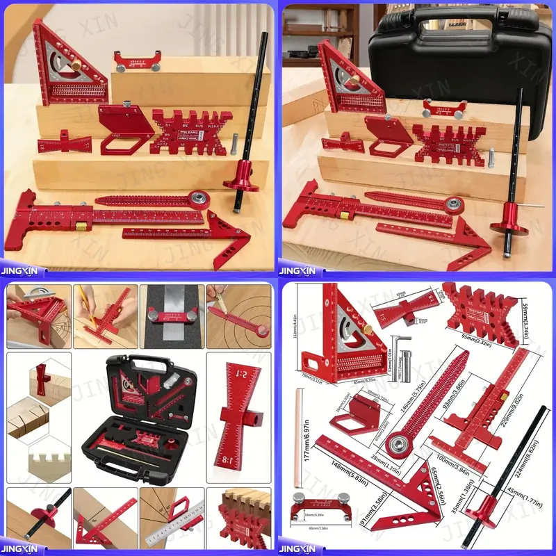 Workshop Joinery Tools - Set Persegi Tukang Kayu Multifungsi untuk