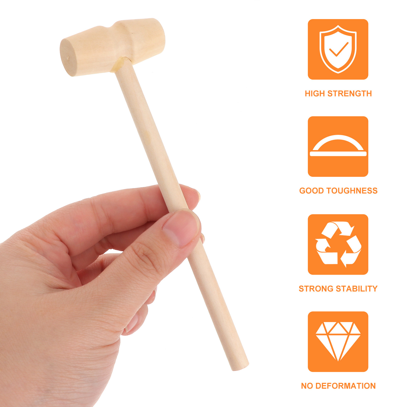 Mallet Wood Carving - 20Pcs Palu Mini Kayu Anak-Anak Belum