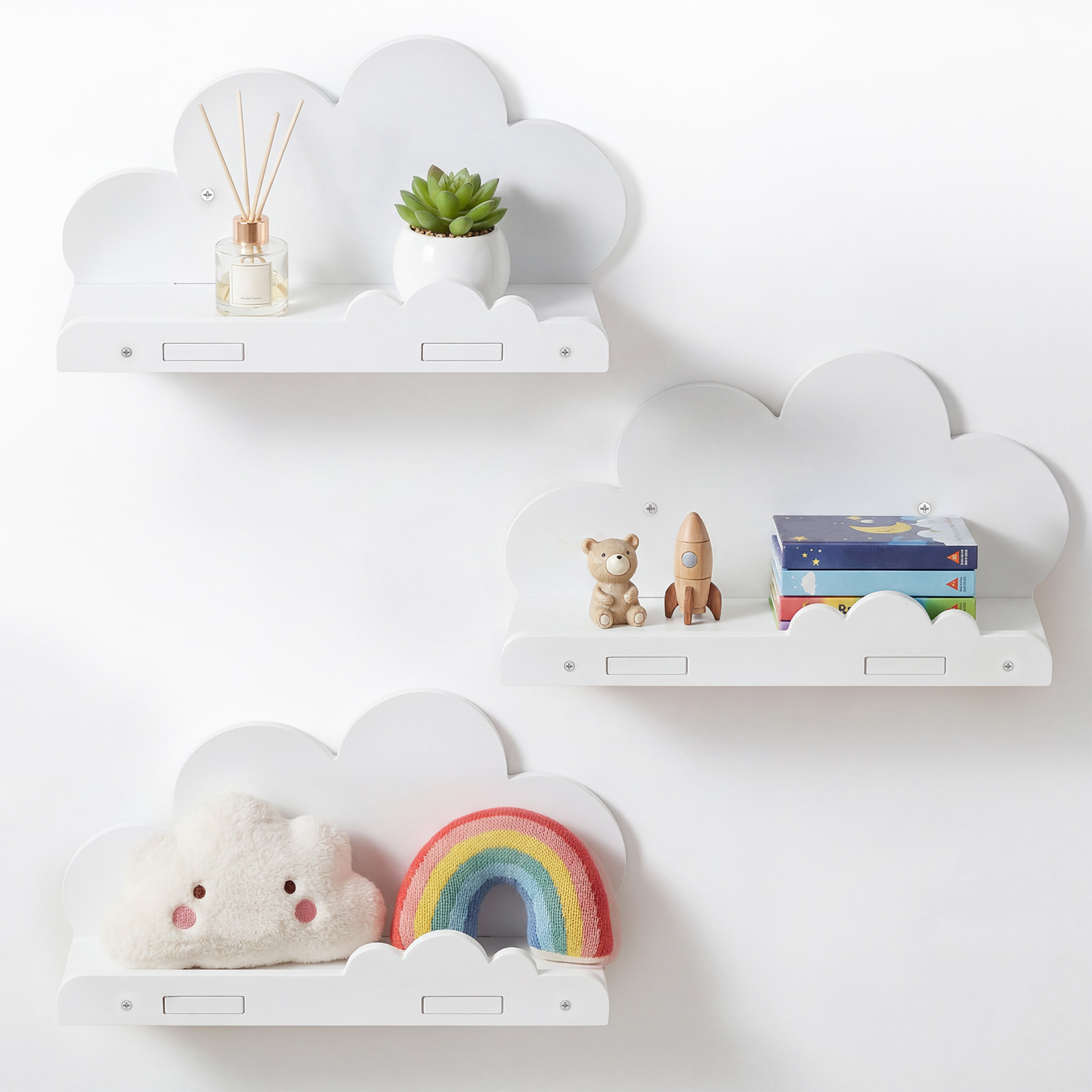 Screw Organizer Kit - 3 Buah Rak Penyimpanan Dinding Bentuk