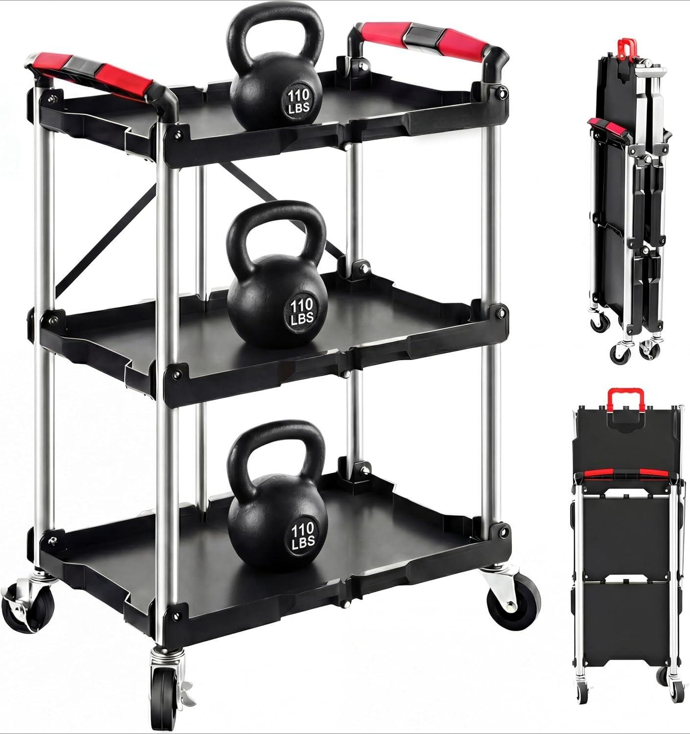 Tools Trolley For Workshop - Troli Utilitas Lipat 3 Rak dengan