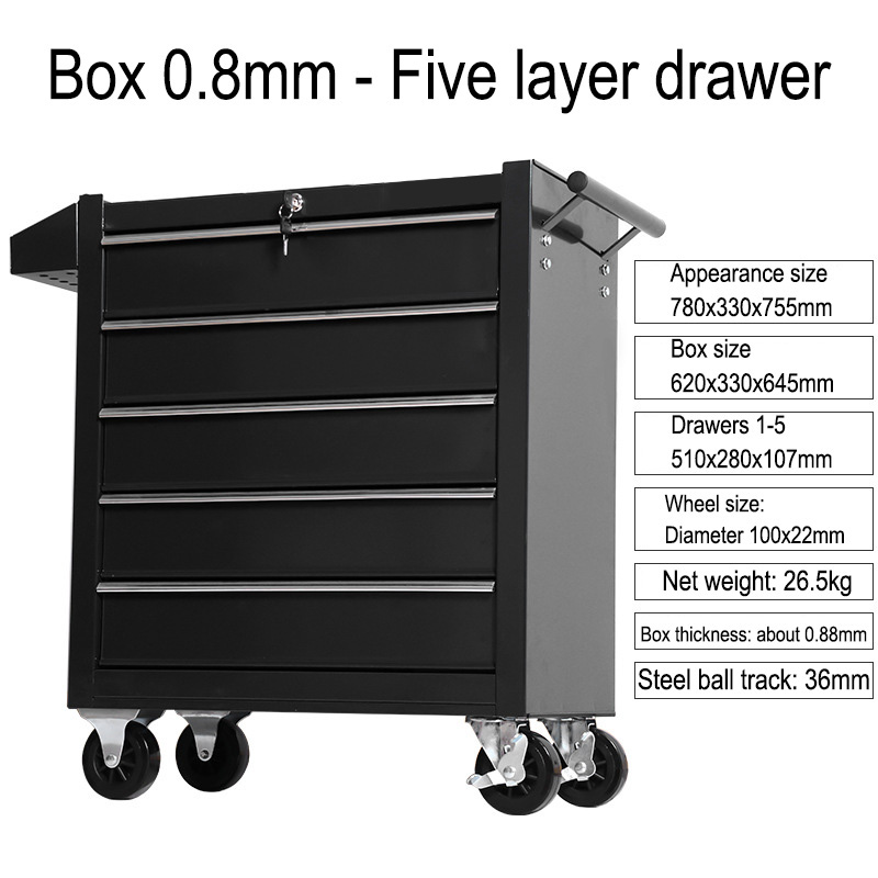Troli Kotak Perkakas 5 Laci Mu - Tools Trolley For Workshop ulasan dan harga