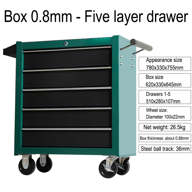 Troli Kotak Perkakas 5 Laci Mu - Tools Trolley For Workshop ulasan dan harga