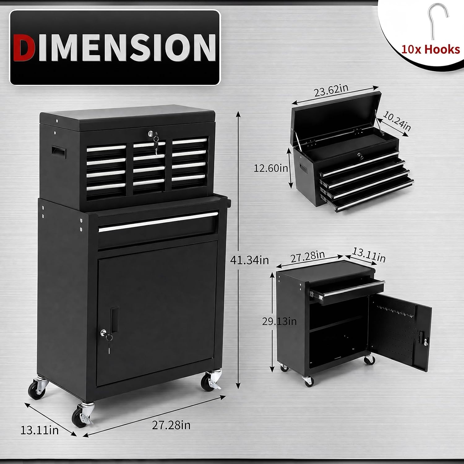 Kabinet Perkakas Beroda 5 Laci - Tools Trolley For Workshop ulasan dan harga